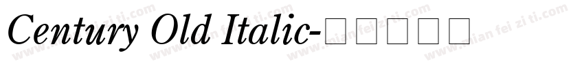 Century Old Italic字体转换